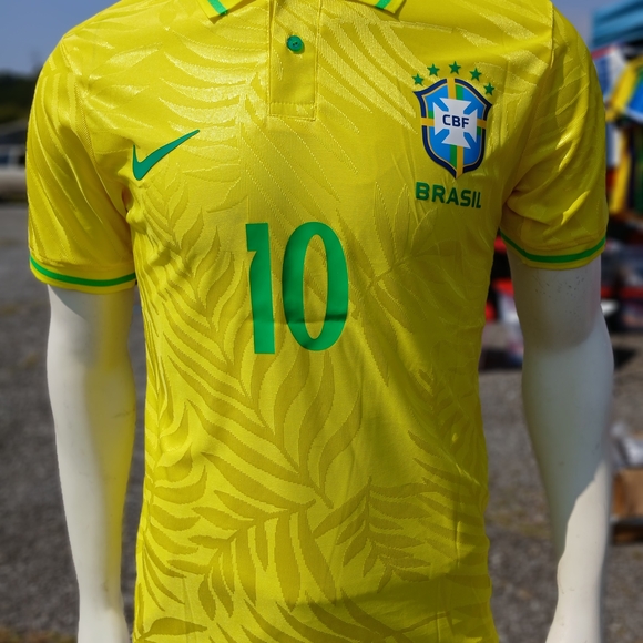 Brazil 🇧🇷Home Polo Jersey 2025 NEYMAR JR. #10 PLAYER VERSION - Picture 1 of 3